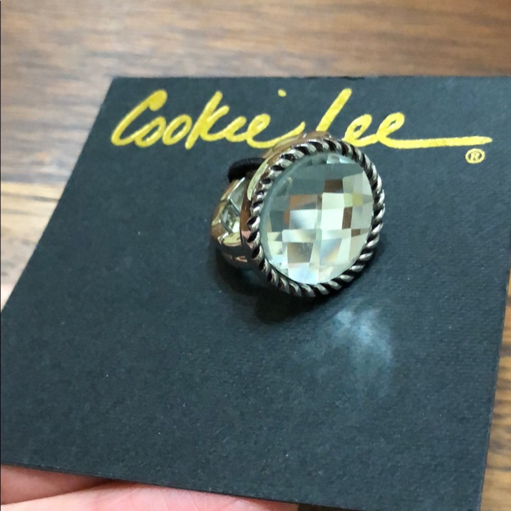 Cookie Lee Ultra Crystal Ring - Clear